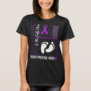 Micro Preemie Mama Frühreife Lila Ribbon Nicu B T-Shirt