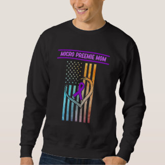 Micro Preemie Mama USA-Flagge Frühgeburt Bewusstse Sweatshirt