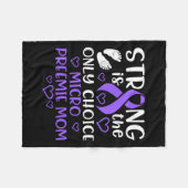 Micro Preemie Nicu New Mom Awareness Strong Premat Fleecedecke (Vorderseite (Horizontal))