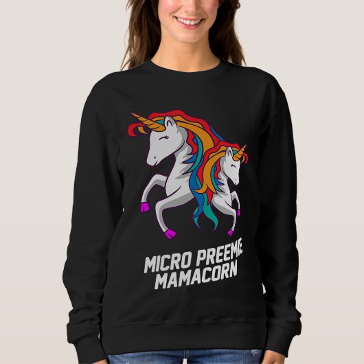 Micro Preemie NICU New Mom Unicorn Premature Birth Sweatshirt (Vorderseite)