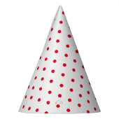 Micro Red Dots Party Hat Partyhütchen (Links)