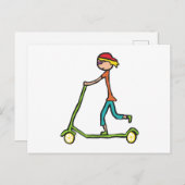 Micro Scooter Postkarte (Vorne/Hinten)