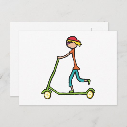 Micro Scooter Postkarte (Vorne/Hinten)