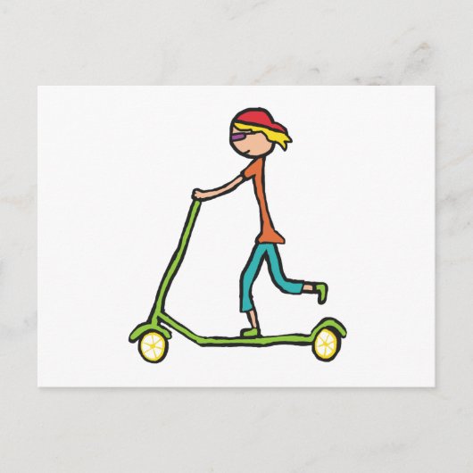Micro Scooter Postkarte (Vorderseite)