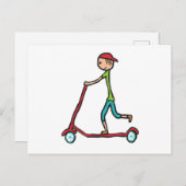 Micro Scooter Postkarte (Vorne/Hinten)