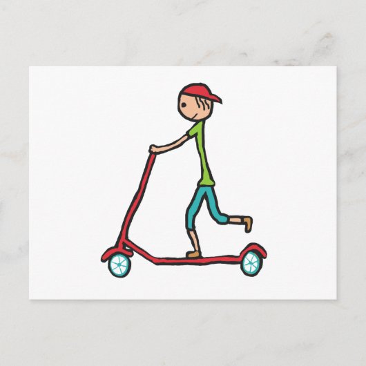 Micro Scooter Postkarte (Vorderseite)