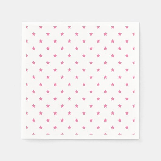 Micro Stars Fuchsia Pink - White Serviette (Vorderseite)