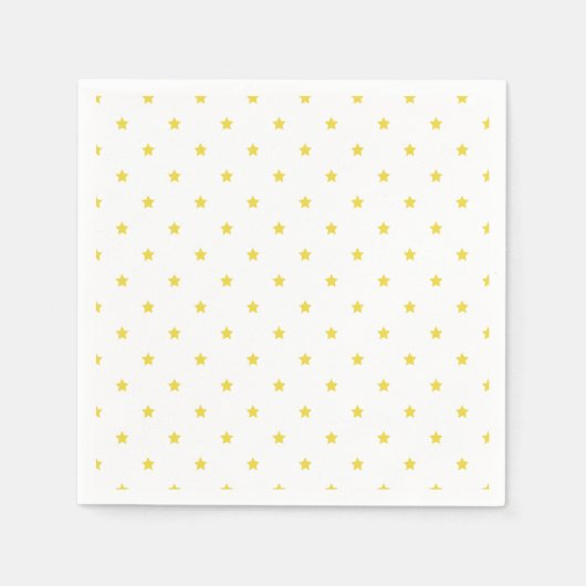 Micro Stars Golden Yellow - White Serviette (Vorderseite)