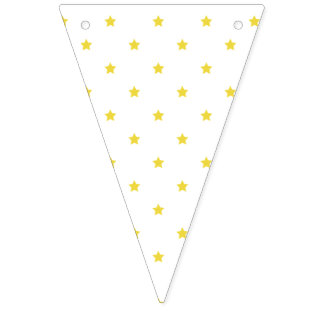 Micro Stars Golden Yellow - White Wimpelkette
