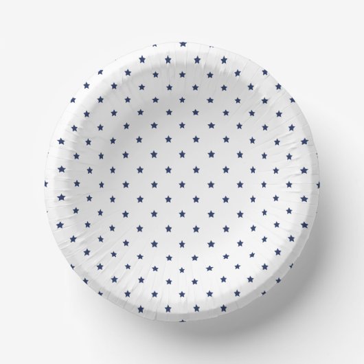 Micro Stars Navy Blau - Weiß Pappteller (Vorderseite)