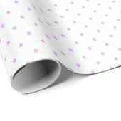 Micro Stars Soft Lilac - Weiß Geschenkpapier (Rolleneckpunkt)