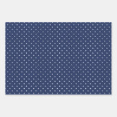Micro Stars White - 3 Blau Geschenkpapier Set (Vorderseite 3)