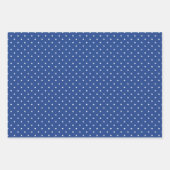 Micro Stars White - 3 Blau Geschenkpapier Set (Vorderseite 2)