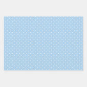 Micro Stars White - 3 Blau Geschenkpapier Set (Vorderseite)