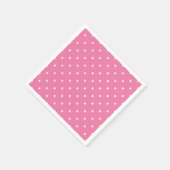 Micro Stars White - Fuchsia Pink Serviette (Ecke)