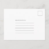 Micro Wedding Burgundy Floral Save the Date Ankündigungspostkarte (Rückseite)