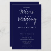 Micro Wedding Dark Blue Typografy (Vorne/Hinten)