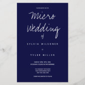 Micro Wedding Dark Blue Typografy (Vorderseite)