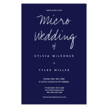 Micro Wedding Dark Blue Typografy