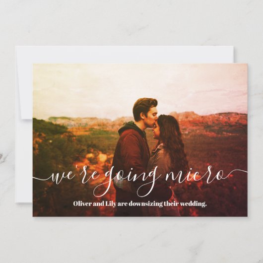 Micro Wedding Downsize Foto Einfache Skripte Ankündigung (Vorderseite)