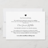 Micro Wedding Downsize Foto Einfache Skripte Ankündigung (Rückseite)