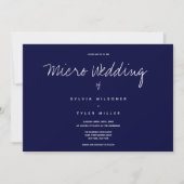 Micro Wedding Foto Dark Blue Horizontal Wedding (Vorderseite)