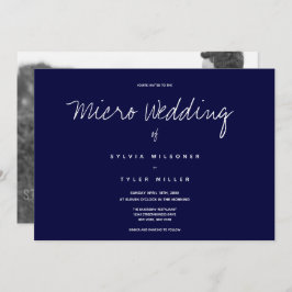 Micro Wedding Foto Dark Blue Horizontal Wedding
