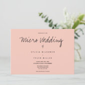 Micro Wedding Foto Pink Black Horizontal Hochzeit (Stehend Vorderseite)
