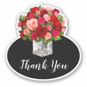 Micro Wedding Rose Vielen Dank, dass Sie auf den E Aufkleber