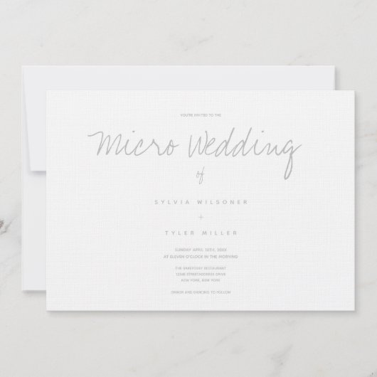 Micro Wedding White Gray Horizontal (Vorderseite)