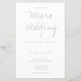 Micro Wedding White Gray Typografie