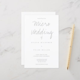 Micro Wedding White Gray Typografie