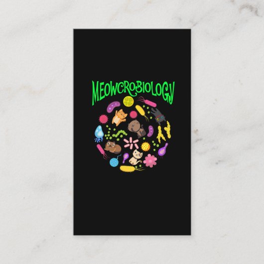 Microbiology Cat Lover Scientist Niedlich Kitten Visitenkarte (Vorderseite)