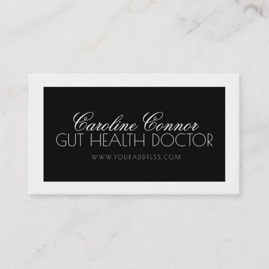 Microbiota Research Scientist Schwarz-weiß Bold Visitenkarte (Vorderseite)