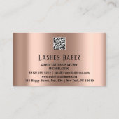 Microblade Makeup Eyelash Extension QR Code Blau Visitenkarte (Rückseite)