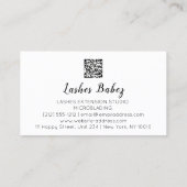 Microblade Makeup Eyelash Extension QR Code Weiß Visitenkarte (Rückseite)