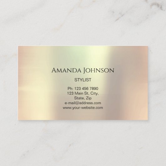 Microblade-Wimpern Makeup-Rose-Kupfer Visitenkarte (Rückseite)