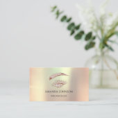 Microblade-Wimpern Makeup-Rose-Kupfer Visitenkarte (Stehend Vorderseite)