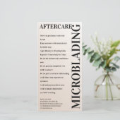 Microblading Aftercare Beige Grau Glamour Dankeskarte (Stehend Vorderseite)