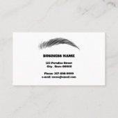 Microblading artist in brauner Farbe Visitenkarte (Rückseite)