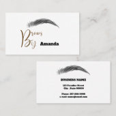 Microblading artist in brauner Farbe Visitenkarte (Vorne/Hinten)