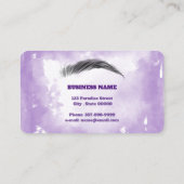 Microblading artist in brauner Farbe Visitenkarte (Rückseite)