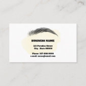 Microblading artist in brauner Farbe Visitenkarte (Rückseite)