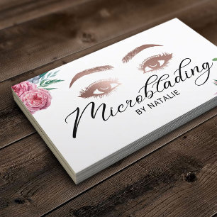 Microblading Augenbrauen Schönheitssalon Vintage f Visitenkarte