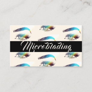Microblading, Augenbrauen, Tattoo, Permanent Make- Visitenkarte