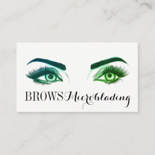 Microblading, Augenbrauen, Tattoo, Permanent Make- Visitenkarte