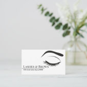 Microblading Augenbrauen & Wimpern, Wimpernverläng Visitenkarte (Stehend Vorderseite)