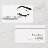 Microblading Augenbrauen & Wimpern, Wimpernverläng Visitenkarte (Vorne/Hinten)
