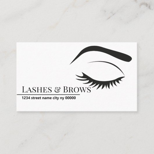 Microblading Augenbrauen & Wimpern, Wimpernverläng Visitenkarte (Vorderseite)