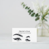 Microblading Augenbrauen & Wimpern, Wimpernverläng Visitenkarte (Stehend Vorderseite)